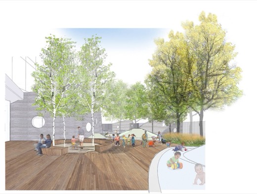 Childcare garden · Rendering