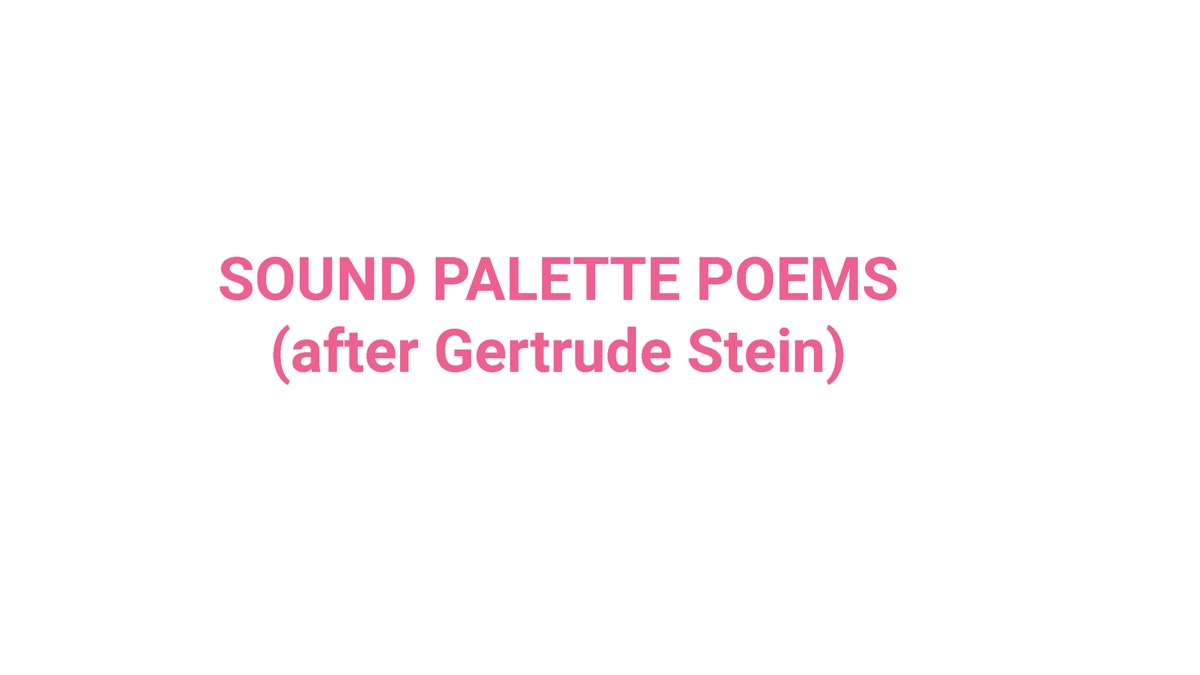 A slide with the heading and columns of the class's sound words