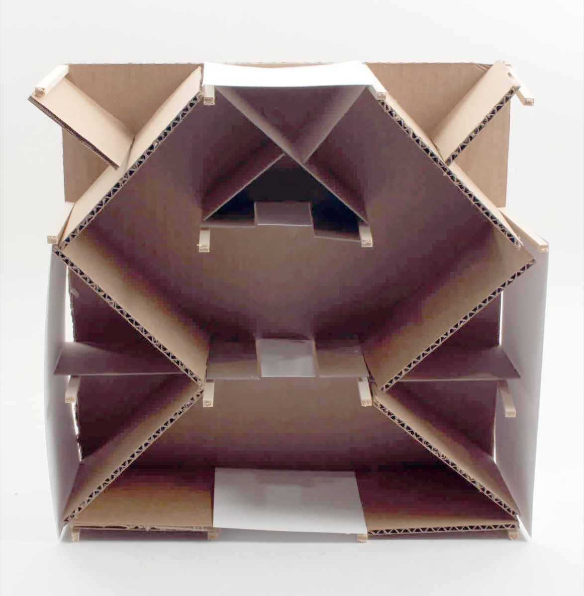 A cardboard model of intersecting planes