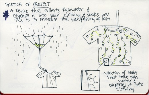 A device that collects rain