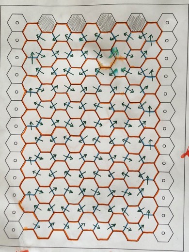 Hex grid, marked up